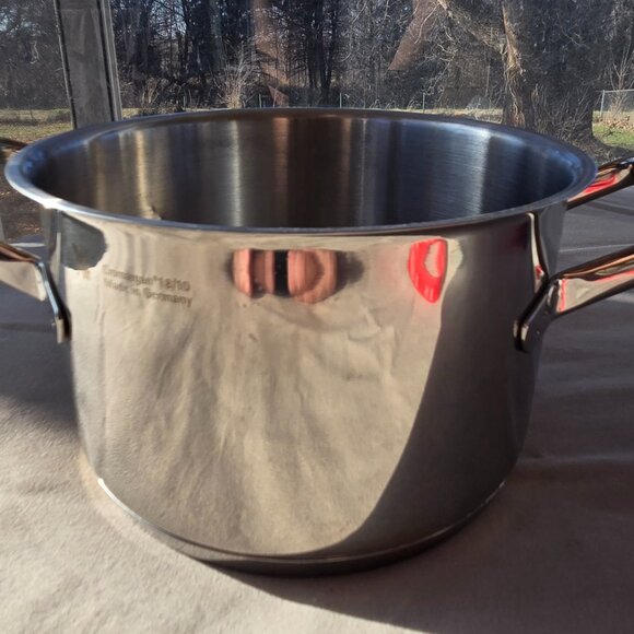 WMF Cromargan Transtherm 18/10 Stainless Steel Double Handle Sauce Pan No Lid 7" - Picture 1 of 7